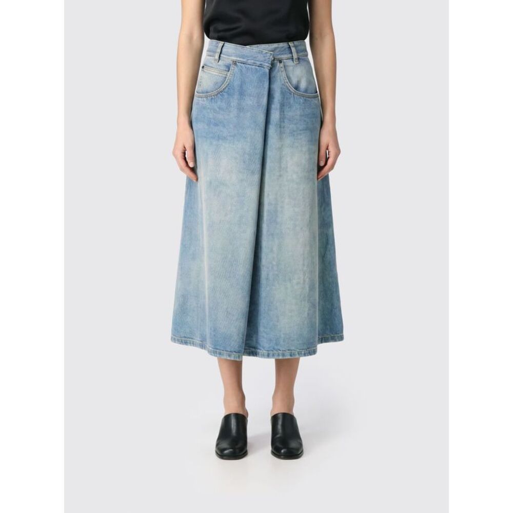Maison Margiela Women High-Waisted A-Line Denim Midi Skirt Maison Margiela